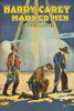 Three men bow praying; cowboys with rifle and pistols under sun's rays Poster Print by Unknown - Item # VARBLL058762857L