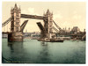 London's Tower Bridge lifts to permit a vessel passage along the Thames Poster Print - Item # VARBLL058751901L