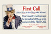 First call I need you in the Navy this minute! Our country will always be proudest of those who answered the first call. Poster Print by James Montgomery Flagg - Item # VARBLL0587220937