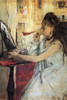 Young woman powdering her face in a mirror Poster Print by Berthe  Morisot - Item # VARBLL0587258705