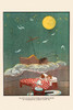 Two children rest in bed while their mother sings and the boat rests on a cloud waiting to take the kids to dream land. Poster Print by Eugene Field - Item # VARBLL0587248874