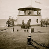 Charleston Harbor, S.C. Deck and officers of U.S.S. monitor Catskill; Lt. Comdr. Edward Barrett seated on the turret Poster Print - Item # VARBLL058752003L