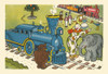 The little Blue Engine is told about the hill.  Illustration from the children's book "Stories that Never Grow Old" by Piper Watty with art by George Hauman and Doris Holt Hauman. Poster Print by Hauman - Item # VARBLL0587407522