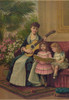 Mother plays guitar as her children sing form songbook Poster Print - Item # VARBLL058759776L