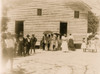 Exterior view of church with group of African American men standing on steps in Georgia Poster Print - Item # VARBLL0587634340