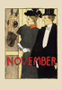 Harper's November poster advertising the Harpers publication by Edward Penfield.   Victorian dandees at the horse track. Poster Print by unknown - Item # VARBLL0587008687