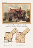 American Architecture of the Victorian Period with an illustration of the home's exterior and a two floor architectural plan and layout Poster Print by unknown - Item # VARBLL0587028009