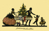 Silhouette. Family Celebrate Xmas Poster Print By Mary Evans Picture Library/Peter & Dawn Cope Collection - Item # VARMEL10582444