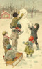 Building A Snowman Poster Print By Mary Evans Picture Library/Peter & Dawn Cope Collection - Item # VARMEL10554418