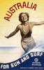 Poster Advertising Australia For Sun And Surf Poster Print By Mary Evans Picture Library/Onslow Auctions Limited - Item # VARMEL10281545