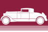 White Car On Maroon Background Poster Print By ® Mary Evans Picture Library - Item # VARMEL11094311