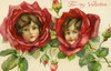 Red Rose Flower Faces Poster Print By Mary Evans Picture Library / Peter & Dawn Cope Collection - Item # VARMEL10694220