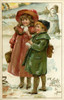Christmas - Children In The Snow Poster Print By Mary Evans Picture Library/Peter & Dawn Cope Collection - Item # VARMEL10470226