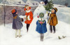 Building A Snowman Poster Print By Mary Evans Picture Library / Peter & Dawn Cope Collection - Item # VARMEL10694212