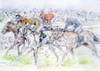 Horseracing Scene Poster Print By Malcolm Greensmith ® Adrian Bradbury/Mary Evans - Item # VARMEL10265225