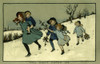 Christmas. Children In Snowy Fields Poster Print By Mary Evans Picture Library/Peter & Dawn Cope Collection - Item # VARMEL10543076