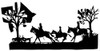 Foxhunting Scene In Silhouette Poster Print By ®H L Oakley / Mary Evans - Item # VARMEL10644948