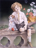 Young Victorian Boy And Pet Dog Poster Print By Malcolm Greensmith ® Adrian Bradbury/Mary Evans - Item # VARMEL10271198