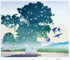 Swallows In A Fantasy Landscape Poster Print By Malcolm Greensmith ® Adrian Bradbury/Mary Evans - Item # VARMEL10271326