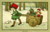 Homeward -- Pulling A Cart Through The Snow Poster Print By Mary Evans Picture Library/Peter & Dawn Cope Collection - Item # VARMEL10508369