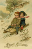 Young Boys On Sled Poster Print By Mary Evans / Peter And Dawn Cope Collection - Item # VARMEL10635692