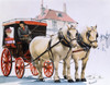 Carriage Pulled By Two White Shire Horses Poster Print By Malcolm Greensmith ® Adrian Bradbury/Mary Evans - Item # VARMEL10271184