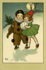 Pierrot & Pierrette In The Snow Poster Print By Mary Evans Picture Library/Peter & Dawn Cope Collection - Item # VARMEL10470138