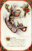 Young Girl On A Sledge Poster Print By Mary Evans Picture Library/Peter & Dawn Cope Collection - Item # VARMEL11045530