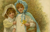 Girls Picking Flowers Poster Print By Mary Evans Picture Library/Peter & Dawn Cope Collection - Item # VARMEL10470230
