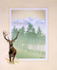 Large Red Deer Stag And Mountainous Woodland Landscape Poster Print By Malcolm Greensmith ® Adrian Bradbury/Mary Evans - Item # VARMEL10271283