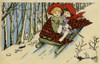 Children On Sledge Poster Print By Mary Evans Picture Library/Peter & Dawn Cope Collection - Item # VARMEL10470092