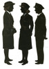 Silhouette Of Three People In Uniform Poster Print By ®H L Oakley / Mary Evans - Item # VARMEL10503896