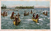 Indians Fishing  Rapids  Sault Sainte Marie  Ontario  Canada Poster Print By Mary Evans / Grenville Collins Postcard Collection - Item # VARMEL10795754