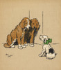 Twin Puppies And A Smaller Puppy Dog Poster Print By Mary Evans Picture Library - Item # VARMEL10000109