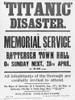 Memorial Service Poster  Titanic Disaster Poster Print By Mary Evans Picture Library/Onslow Auctions Limited - Item # VARMEL10418145