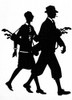 Silhouette Of A Couple With Golfing Gear Poster Print By ®H L Oakley / Mary Evans - Item # VARMEL10504062