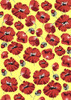 Repeating Pattern - Poppies - Yellow Background Poster Print By ® Mary Evans Picture Library - Item # VARMEL11094354