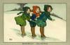 Three Girls In The Snow Poster Print By Mary Evans Picture Library/Peter & Dawn Cope Collection - Item # VARMEL10470140