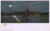 Waters Of Lake Michigan  Chicago  Illinois At Night Poster Print By Mary Evans / Grenville Collins Postcard Collection - Item # VARMEL10698592