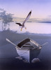 Gull Swoops Above An Empty Rowing Boat Poster Print By Malcolm Greensmith ® Adrian Bradbury/Mary Evans - Item # VARMEL10271274