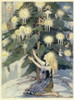 Girl And A Christmas Tree Poster Print By Mary Evans Picture Library/Peter & Dawn Cope Collection - Item # VARMEL10582401