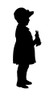 Silhouette Of Boy With Toy Rabbit Poster Print By ®H L Oakley / Mary Evans - Item # VARMEL10645000