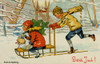 Children On A Sleigh Poster Print By Mary Evans Picture Library/Peter & Dawn Cope Collection - Item # VARMEL10804478