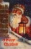 Santa Claus On The Chimney Poster Print By Mary Evans Picture Library/Peter & Dawn Cope Collection - Item # VARMEL10804433