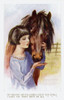 Young Girl Petting Pony Poster Print By Mary Evans Picture Library/Peter & Dawn Cope Collection - Item # VARMEL10981961