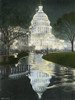 Washington Dc  Usa - The Us Capitol Building At Night Poster Print By Mary Evans / Grenville Collins Postcard Collection - Item # VARMEL10901948