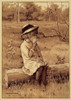 Young Girl With A Posy Poster Print By Mary Evans Picture Library/Peter & Dawn Cope Collection - Item # VARMEL10582477