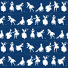 Repeating Pattern - Cinderella Story - Blue Background Poster Print By ® Mary Evans Picture Library - Item # VARMEL11354786