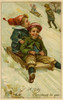 Christmas. 2 Boys On A Sledge Poster Print By Mary Evans Picture Library/Peter & Dawn Cope Collection - Item # VARMEL10543074