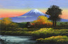 Mount Fuji  Japan - Hand-Painted Wooden Postcard Poster Print By Mary Evans / Grenville Collins Postcard Collection - Item # VARMEL11118154